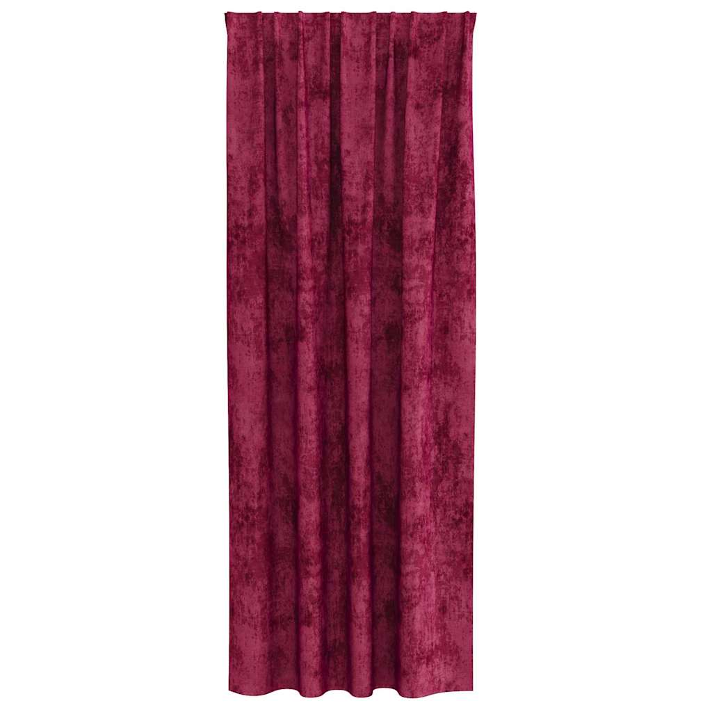 Tende in Velluto 2 pcs Rosso vino 225 x 140 cm Velluto | homemem39