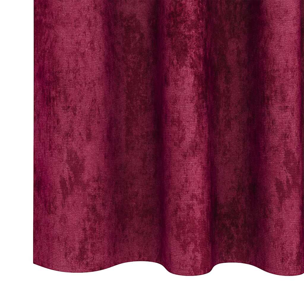 Tende in Velluto 2 pcs Rosso vino 245 x 140 cm Velluto