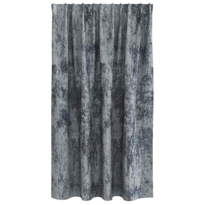 Tende in Velluto 2 pcs Grigio Argento 140 x 140 cm Velluto | homemem39