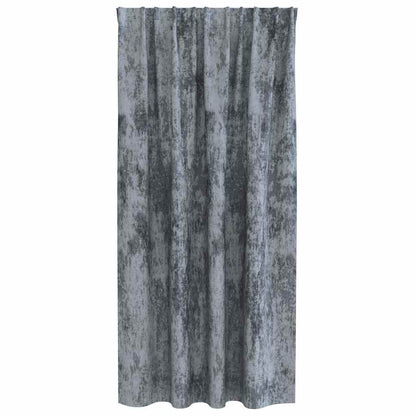 Tende in Velluto 2 pcs Grigio Argento 175 x 140 cm Velluto | homemem39