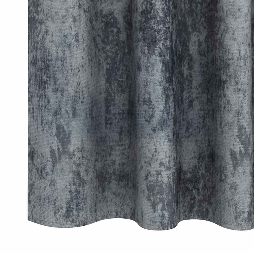 Tende in Velluto 2 pcs Grigio Argento 245 x 140 cm Velluto | homemem39