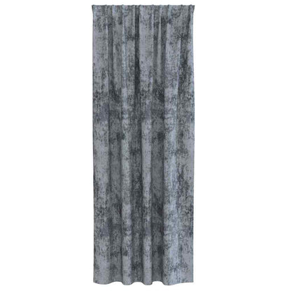 Tende in Velluto 2 pcs Grigio Argento 245 x 140 cm Velluto | homemem39