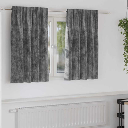 Tende in Velluto con tende 2 pcs Grigio 140 x 140 cm Velluto | homemem39
