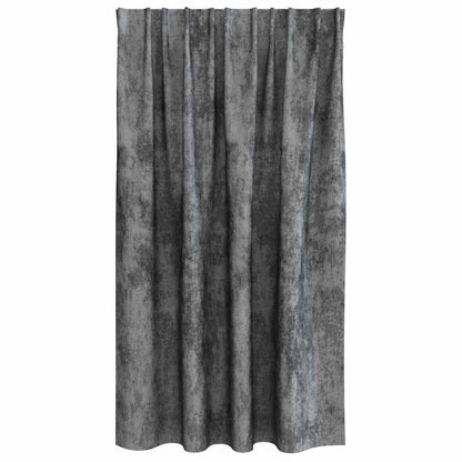 Tende in Velluto con tende 2 pcs Grigio 140 x 140 cm Velluto | homemem39