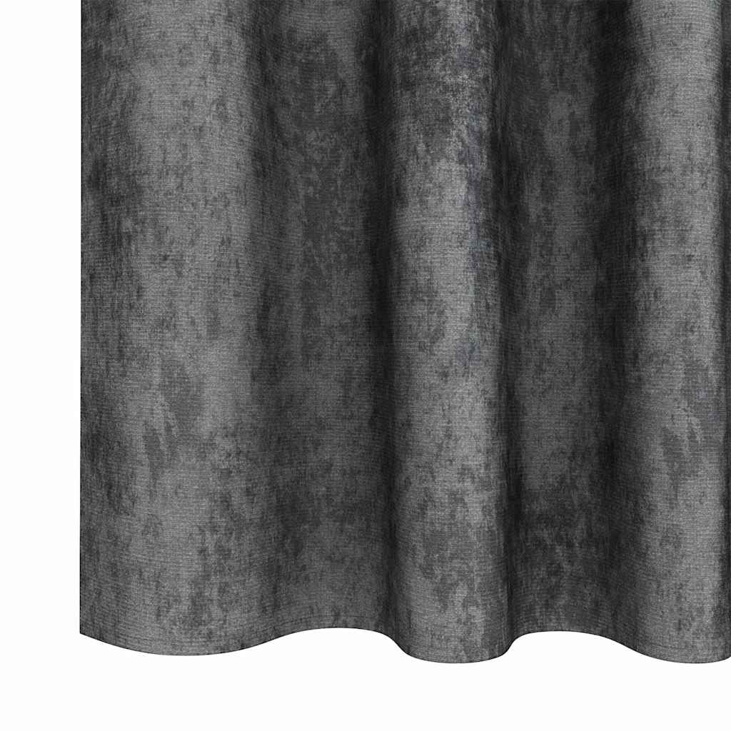 Tende in Velluto con tende 2 pcs Grigio 175 x 140 cm Velluto | homemem39