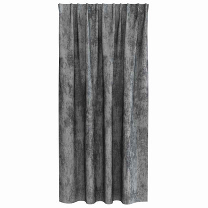 Tende in Velluto con tende 2 pcs Grigio 175 x 140 cm Velluto | homemem39