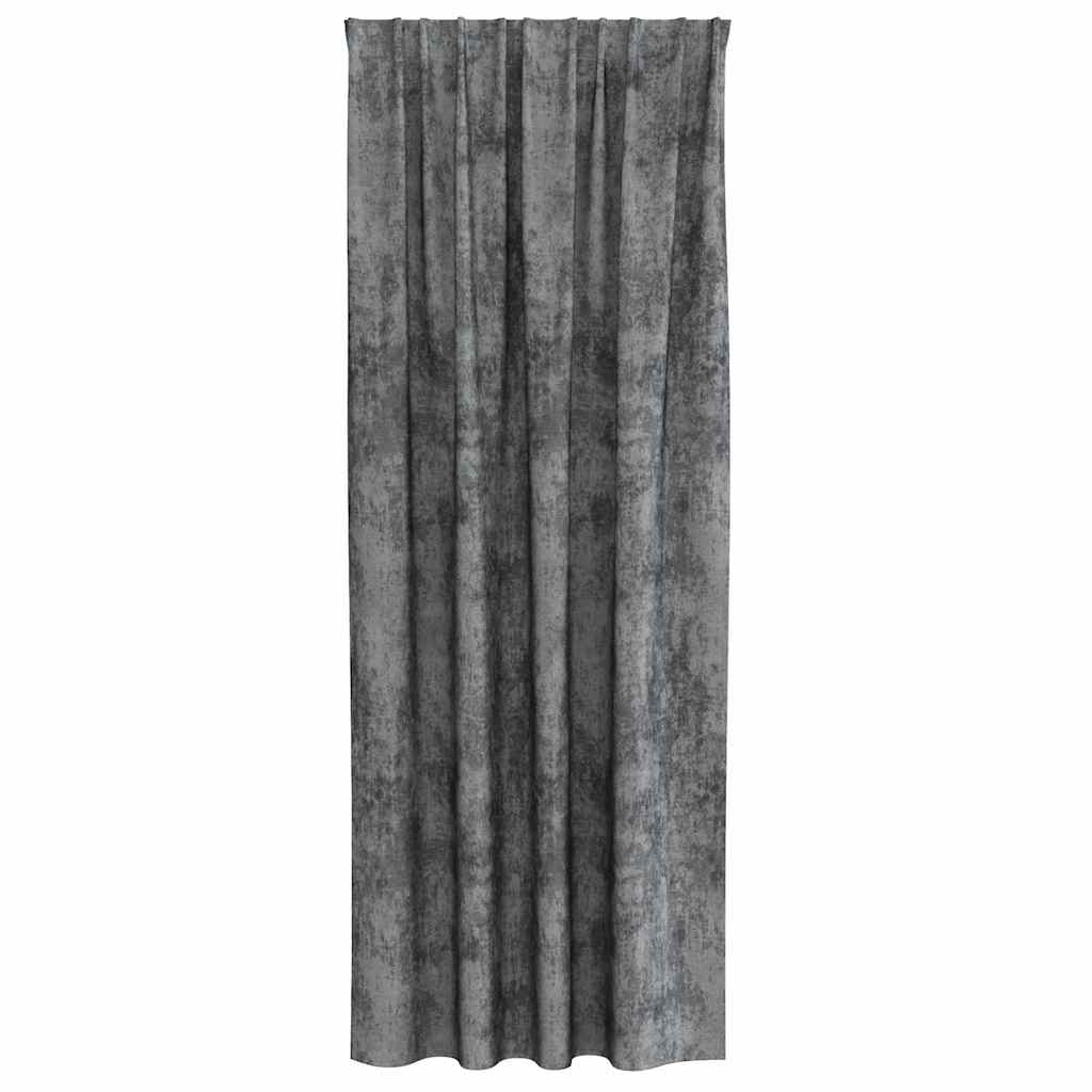 Tende in Velluto con tende 2 pcs Grigio 260 x 140 cm Velluto | homemem39