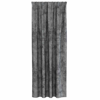 Tende in Velluto con tende 2 pcs Grigio 260 x 140 cm Velluto | homemem39