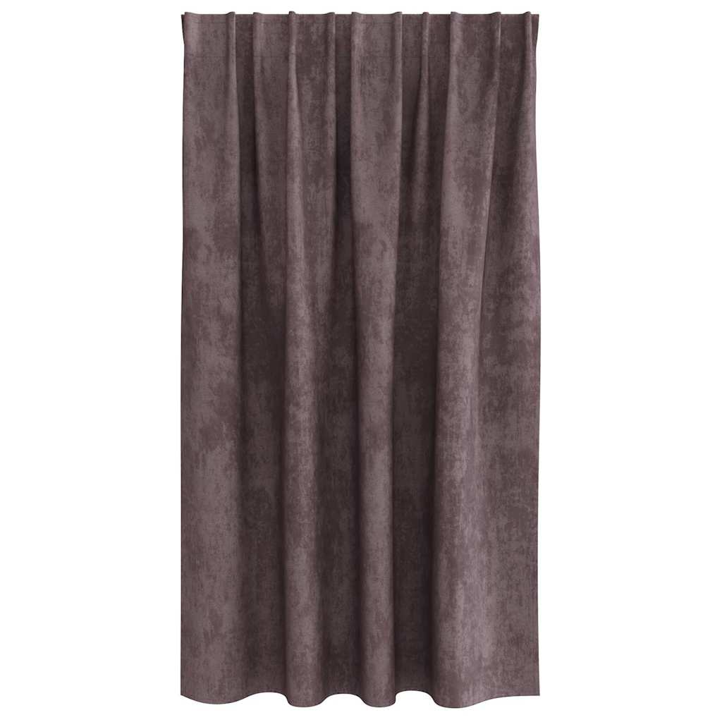 Tende in Velluto con tende 2 pcs Marrone 140 x 140 cm Velluto | homemem39
