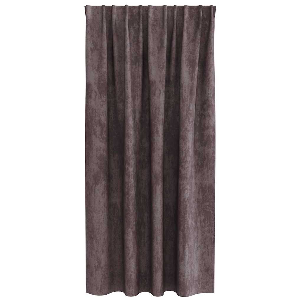 Tende in Velluto con tende 2 pcs Marrone 175 x 140 cm Velluto | homemem39