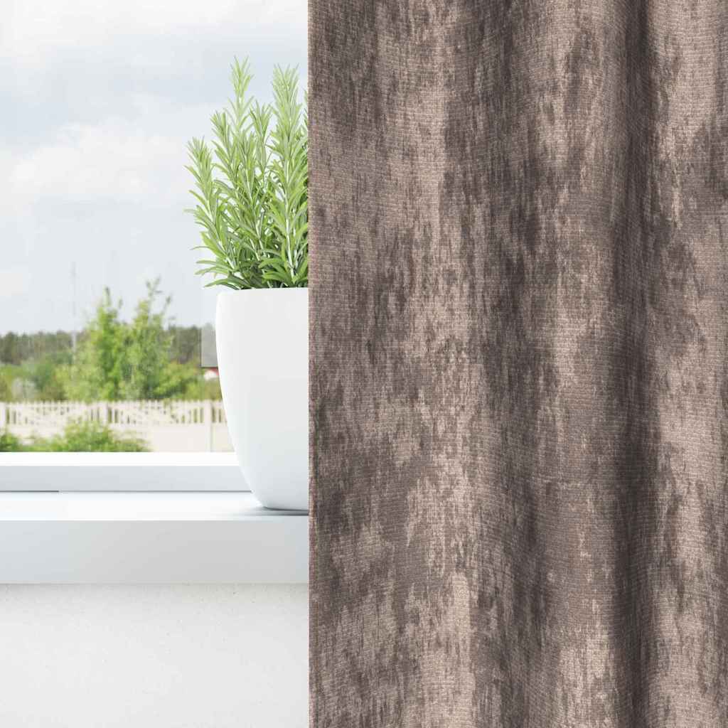 Tende in Velluto 2 pcs Cappuccino 140 x 140 cm Velluto | homemem39