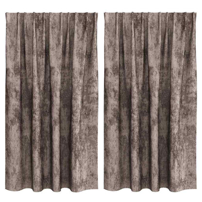 Tende in Velluto 2 pcs Cappuccino 140 x 140 cm Velluto | homemem39
