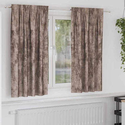 Tende in Velluto 2 pcs Cappuccino 175 x 140 cm Velluto | homemem39