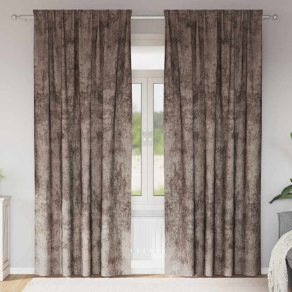 Tende in Velluto 2 pcs Cappuccino 225 x 140 cm Velluto | homemem39