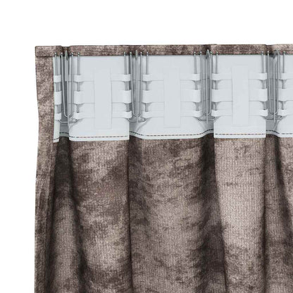 Tende in Velluto 2 pcs Cappuccino 260 x 140 cm Velluto | homemem39