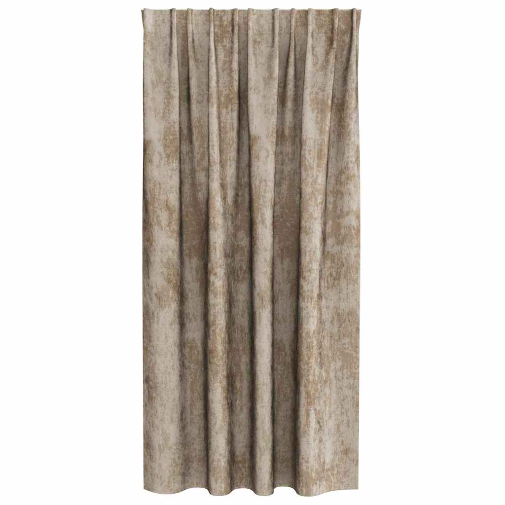 Tende in Velluto con tende 2 pcs Champagne 175 x 140 cm Velluto | homemem39