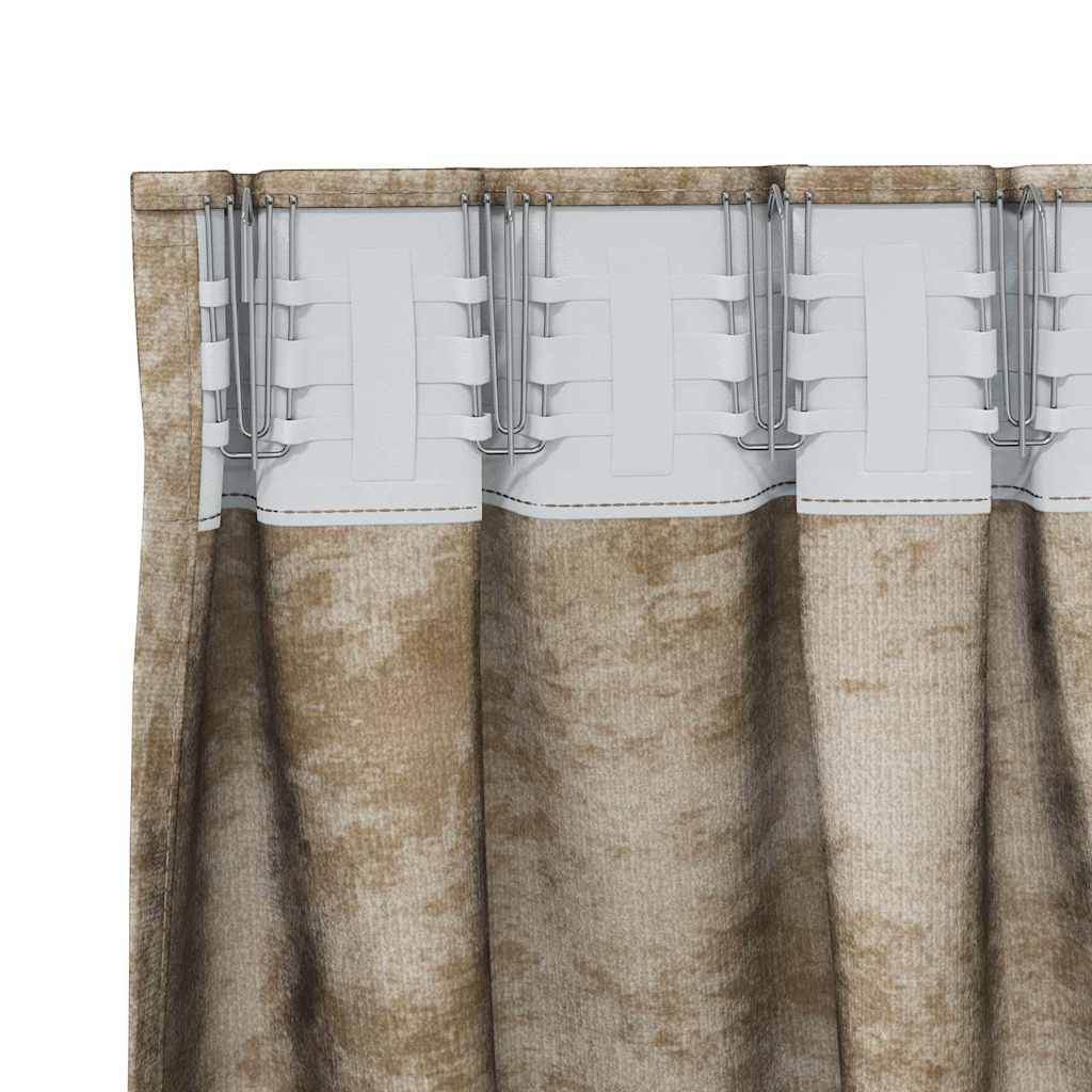 Tende in Velluto con tende 2 pcs Champagne 245 x 140 cm Velluto | homemem39