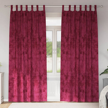 Tende in Velluto 2 pcs Rosso vino 225 x 140 cm Velluto | homemem39
