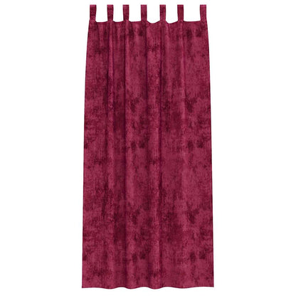 Tende in Velluto 2 pcs Rosso vino 225 x 140 cm Velluto | homemem39