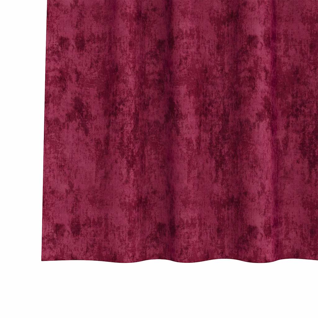 Tende in Velluto 2 pcs Rosso vino 245 x 140 cm Velluto | homemem39