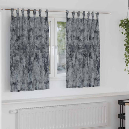 Tende in Velluto 2 pcs Grigio Argento 140 x 140 cm Velluto | homemem39