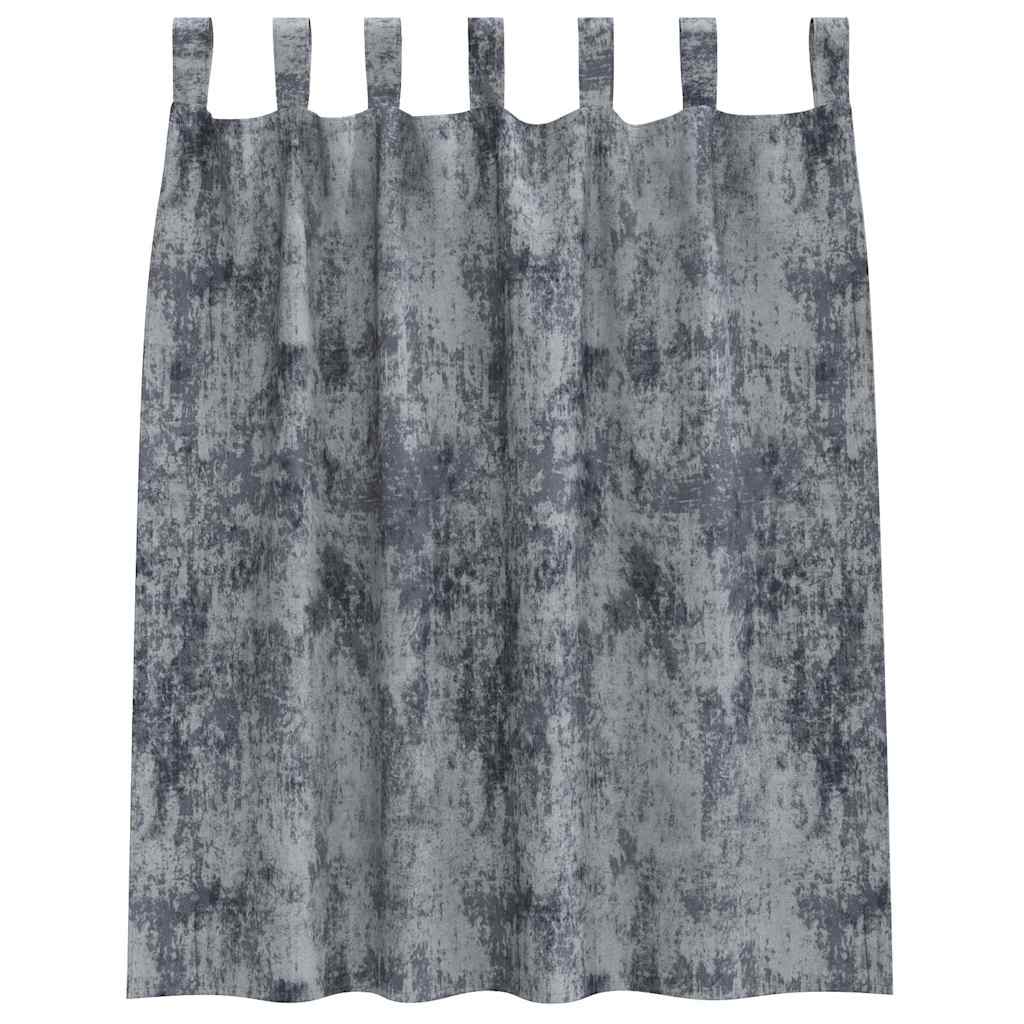 Tende in Velluto 2 pcs Grigio Argento 140 x 140 cm Velluto | homemem39