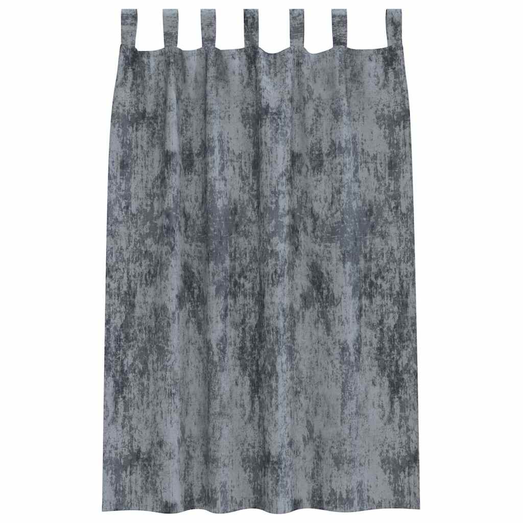 Tende in Velluto 2 pcs Grigio Argento 175 x 140 cm Velluto | homemem39