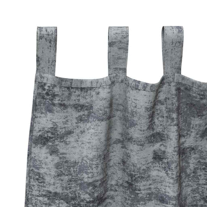 Tende in Velluto 2 pcs Grigio Argento 260 x 140 cm Velluto | homemem39