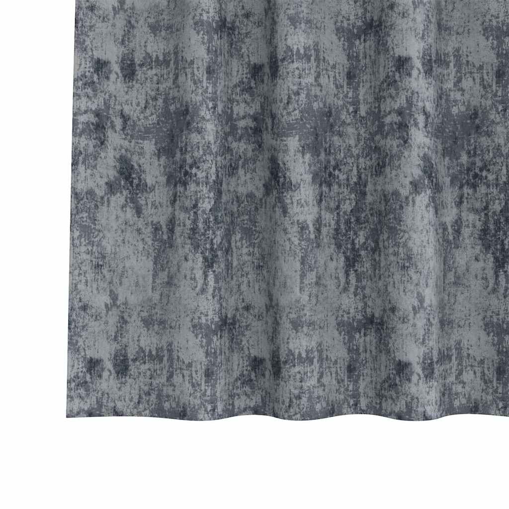 Tende in Velluto 2 pcs Grigio Argento 260 x 140 cm Velluto | homemem39