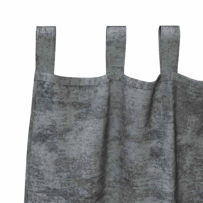 Tende in Velluto con tende 2 pcs Grigio 175 x 140 cm Velluto | homemem39
