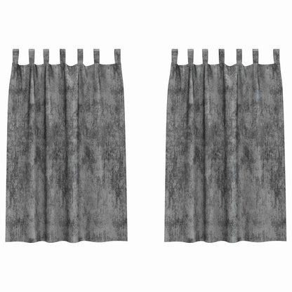 Tende in Velluto con tende 2 pcs Grigio 175 x 140 cm Velluto | homemem39