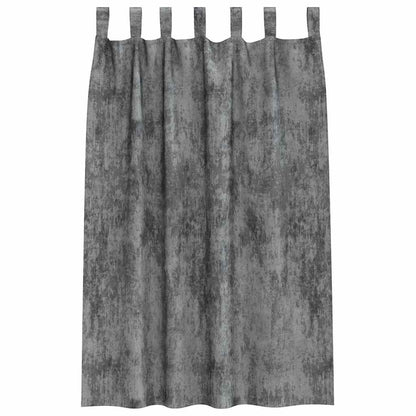 Tende in Velluto con tende 2 pcs Grigio 175 x 140 cm Velluto | homemem39