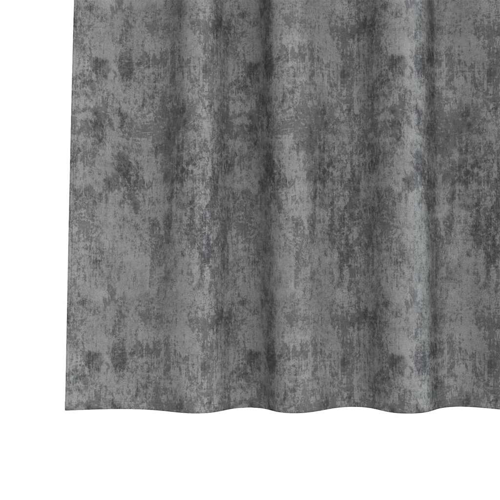 Tende in Velluto con tende 2 pcs Grigio 225 x 140 cm Velluto | homemem39