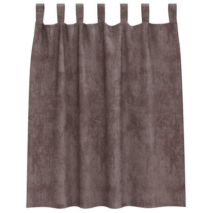 Tende in Velluto con tende 2 pcs Marrone 140 x 140 cm Velluto | homemem39