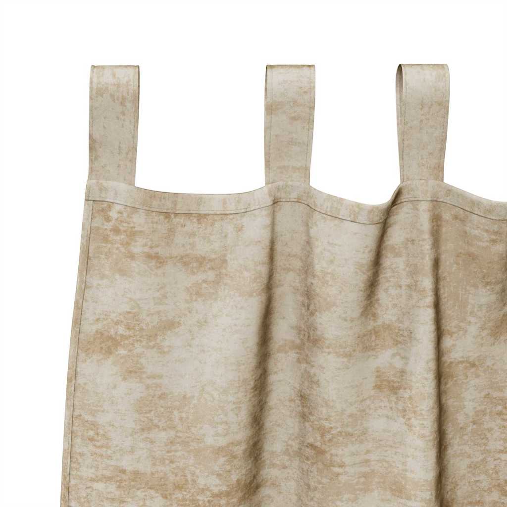 Tende in Velluto con tende 2 pcs Crema 140 x 140 cm Velluto | homemem39
