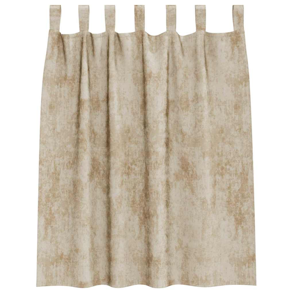 Tende in Velluto con tende 2 pcs Crema 140 x 140 cm Velluto | homemem39
