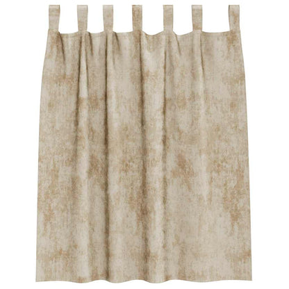 Tende in Velluto con tende 2 pcs Crema 140 x 140 cm Velluto | homemem39