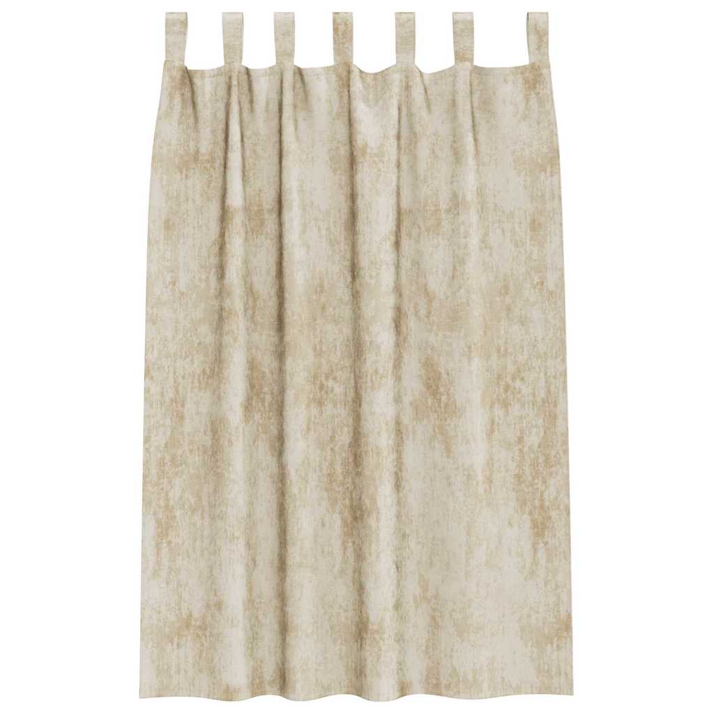 Tende in Velluto con tende 2 pcs Crema 175 x 140 cm Velluto | homemem39