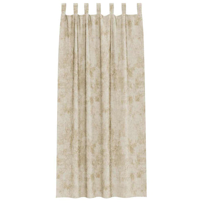 Tende in Velluto con tende 2 pcs Crema 225 x 140 cm Velluto | homemem39