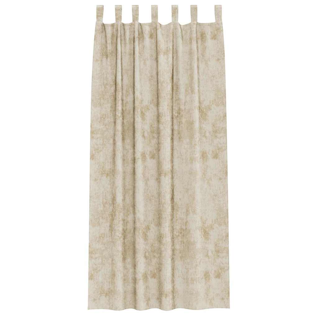 Tende in Velluto con tende 2 pcs Crema 245 x 140 cm Velluto | homemem39