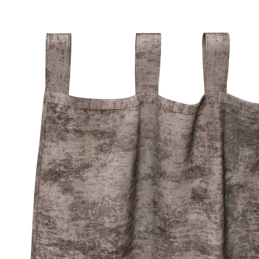 Tende in Velluto 2 pcs Cappuccino 140 x 140 cm Velluto | homemem39
