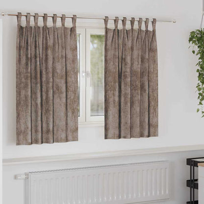Tende in Velluto 2 pcs Cappuccino 140 x 140 cm Velluto | homemem39
