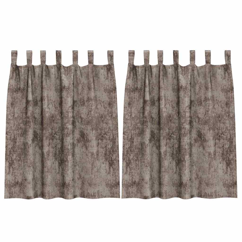 Tende in Velluto 2 pcs Cappuccino 140 x 140 cm Velluto | homemem39