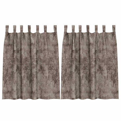 Tende in Velluto 2 pcs Cappuccino 140 x 140 cm Velluto | homemem39