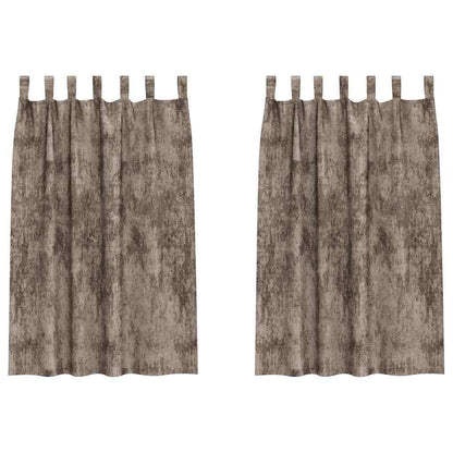 Tende in Velluto 2 pcs Cappuccino 175 x 140 cm Velluto | homemem39