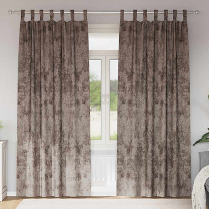 Tende in Velluto 2 pcs Cappuccino 260 x 140 cm Velluto | homemem39