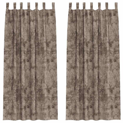 Tende in Velluto 2 pcs Cappuccino 260 x 140 cm Velluto | homemem39