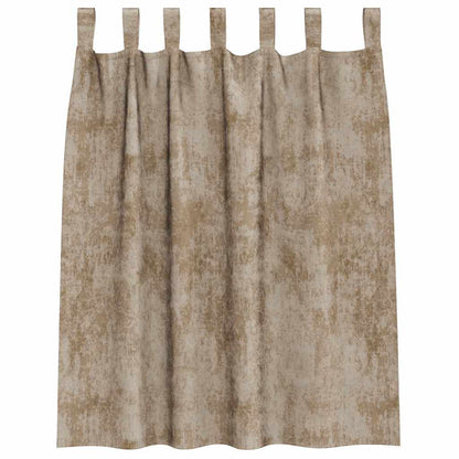 Tende in Velluto con tende 2 pcs Champagne 140 x 140 cm Velluto | homemem39