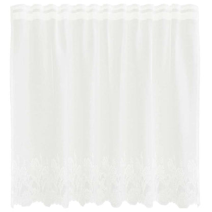 Tenda in Pizzo con tende Floreale Bianco 80 x 150 cm Poliestere