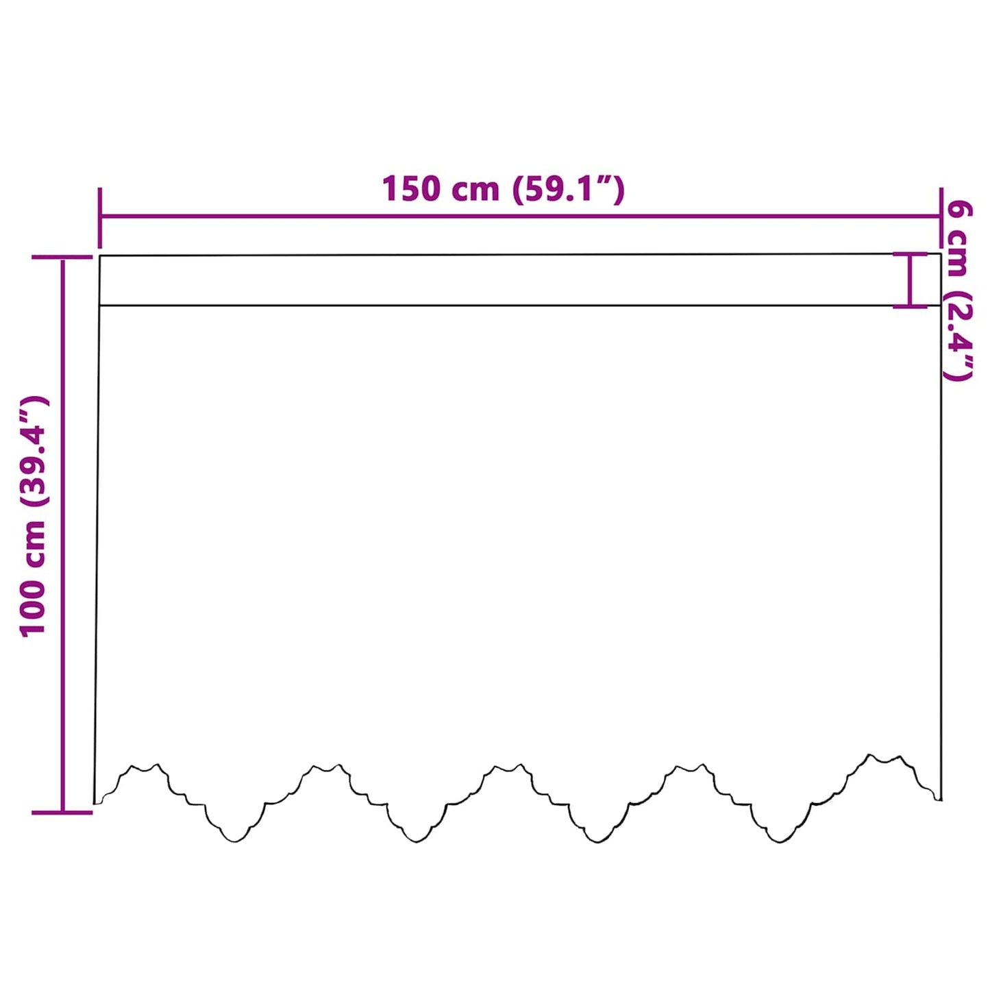 Tenda in Pizzo con tende Bianco 100 x 150 cm Poliestere | homemem39